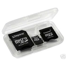 Kingston 2 GB microSD Flash Memory Card with SD and miniSD Adapters SDC/2GB-2ADP