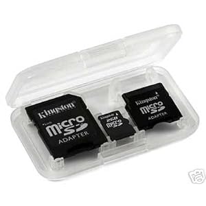 Kingston 2 GB microSD Flash Memory Card with SD and miniSD Adapters SDC/2GB-2ADP