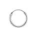 Sterling Silver Small Endless Hoop Earrings, 3/8 in. Diameter