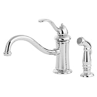 Price Pfister 0344TCC Marielle Single-Handle Kitchen Faucet with Side Sprayer, Chrome