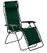 Padded Ergonomic Outdoor Folding Recliner in Forest Green
