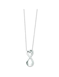 Silver Polished Infinite Love 18in Necklace. Metal Weight- 4.55g.