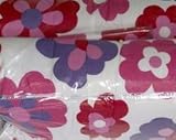Twin Bed Comforter Sham Set Big Pink Purple Red Flowers