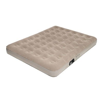 Pure Comfort Low Profile Suede Top Air Bed with Built in Pump (Tan, Queen)