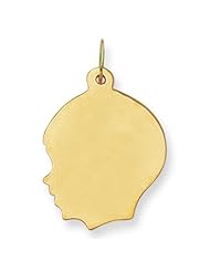 14K Yellow Gold Boys Head Charm (18 x 28mm)