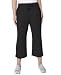 Danskin Women's Crop Cotton Drawstring Pant,Black,X-Large