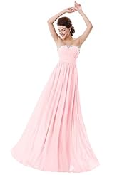 Chiffon Sweetheart Cocktail Floor Length  Beaded Ruched Lace Sleeveless Evening Dress/Prom Dress/Party Dress/Wedding Dress  With Ruffles