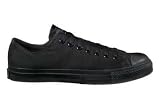 Converse Chuck Taylor All Star Lo Top Black Monochrome Canvas Shoes with Extra Pair of Grey Laces