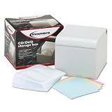 CD/DVD Storage Box, Stores Up to 80 CDs/DVDs, Light Gray (IVR39500)