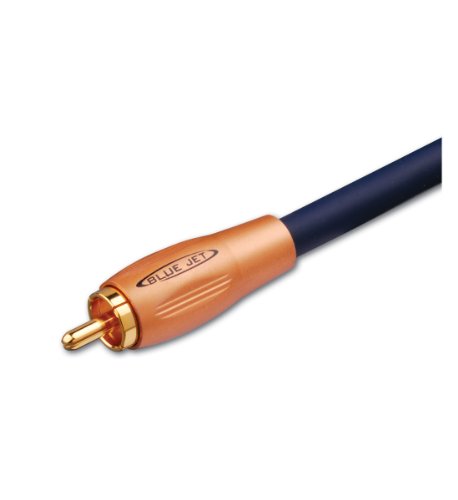 Vanco HTSWRCA12X Blue Jet Subwoofer RCA Metal Hooded Video Cable (12 Feet)