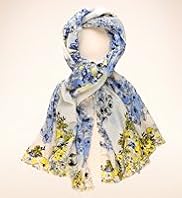 Indigo Collection Floral Lightweight Scarf