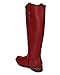 Breckelle AE45 Women Leatherette Round Toe Riding Knee High Boot - Red