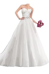 Strapless Lace-Up Satin  Natural   Waistline  Ball Gown Wedding Dress 