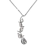 Silver Cubic Zirconia Necklaces, Size: 16-18 inches