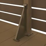 YKK　リウッドデッキ200　リウッドデッキフェンス3型　中柱（端柱）用控え金具　【ウッドデッキ　人工木　フェンス】 　レッドブラウン