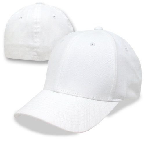 Fit All Flex Fitted Hat White, Large-XLarge