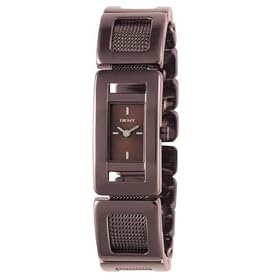 DKNY Women's Brown Ion-Plated and Mesh Bracelet Watch
