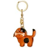 VANCA Craft Petit Mascot Leather Animal Key chains * Fat Dog *