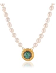 Azaara Celestial Crystal Pearl Pedant Necklace