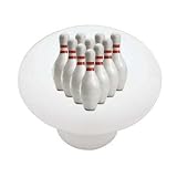 Bowling Pins Decorative High Gloss Ceramic Drawer Knob