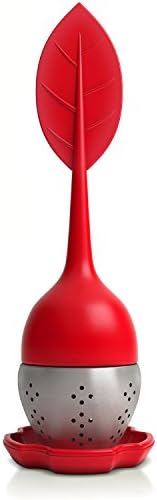 TeaLeaf Tea Infuser - Long Handled Silicone Tea Strainer - Loose Tea Steeper - Best for Loose Leaf or Herbal Tea