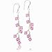 Celebrity Pink Genuine Swarovski Crystal Dangling Silver Earrings