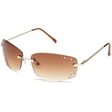 Fantas-Eyes Womens Gold Rush Metal Sunglasses