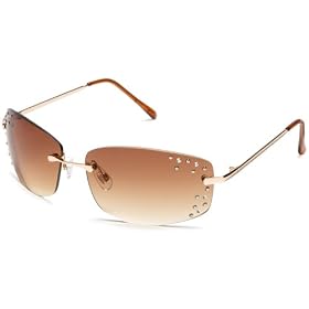 Fantas-Eyes Womens Gold Rush Metal Sunglasses