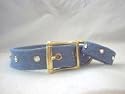 16" Denim and diamonds dog collar - faux diamond rhinestone