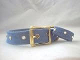 24 Denim and diamonds dog collar - faux diamond rhinestone