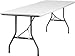 Flash Furniture RB-3096-GG 30-Inch Width by 96-Inch Length Plastic Folding Table, Gray/White