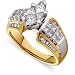 1 1/2 ctw Marquise Royale Diamond Ring in 14K Two-Tone Gold