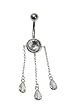 Sterling Silver Belly Ring with CZ Sterling Silver Belly Ring with CZ