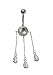 Sterling Silver Belly Ring with CZ