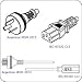 Power Cord Argentina IRSM2073 Male Plug to IEC60320-C13 Female 8 Feet 10a/250v Image