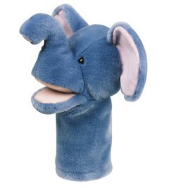 GET READY KIDS FORMERLY MT&B PLUSHPUPS HAND PUPPET ELEPHANT