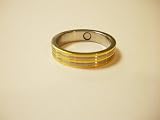 Magnetic Therapy Ring - Stainless Steel with Brass Accents