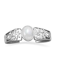 Rainbow Moonstone Cuff Bracelet