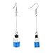 Deep Blue Square Resin Earrings For Women title=