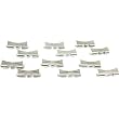 12 Slit Watch Band Ends Pieces Stainless Steel 20mm