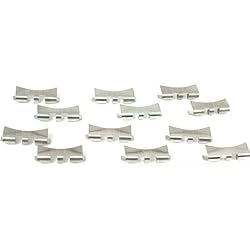 12 Slit Watch Band Ends Pieces Stainless Steel 20mm