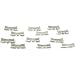 12 Slit Watch Band Ends Pieces Stainless Steel 20mm