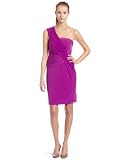 Maxandcleo Women's One Shoulder Pleated Jean Dress