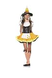 Sexy Halloween Junior & Teen Costumes 3Pc. Kandy Korn Witch W/ Dress, Hat And Stockings Leg Avenue By Fenvy
