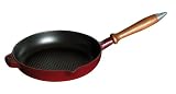 Review Staub 1222303 / Staub Honeycomb Frying Pan Saveur, 11 Inch, Pimento Red