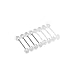 Ruifan 14G 16mm Clear Acrylic Flexible & Stainless Steel Bar Shaft Straight Tongue Rings Barbells or Nipple Piercing Retainer Pack of 8