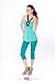 Sleeveless Blouse with Faux Leather Straps by Apple Bottoms