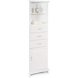 Dexter Corner Linen Storage Cabinet, 23.5W, WHITE