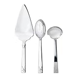 Vera Wang by Wedgwood Love Knots 3-Piece Serving Set, Stainless Steel