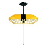 Westinghouse 64790 Garage Lighting Two-Light Twin Turbo Adjustable Pendant Fixture with Pull Chain, Performance Yellow